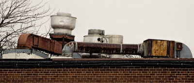 On a  rooftop