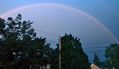 Rainbow above our home.