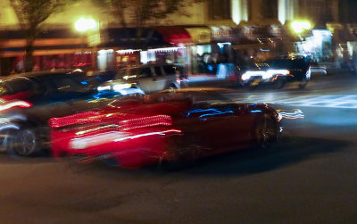 Red Ferrari on Broadway