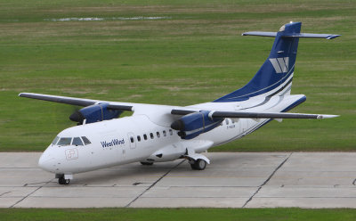 WestWind Aviation's newest (5th) ATR-42 with the new company paint scheme.

