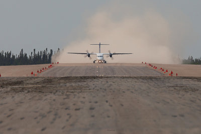 ...on the roll on runway 16 @ CYNL.