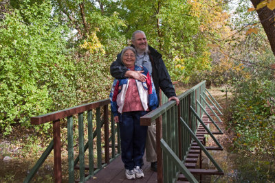 Jim and Bea 2013- On my bridge 51 years after previous picture