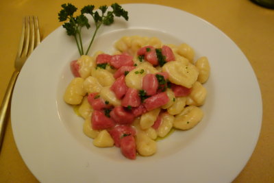 Two kinds of gnocchi