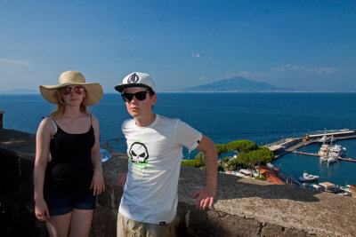Abbey and Ben , Bay of Naples behind. 