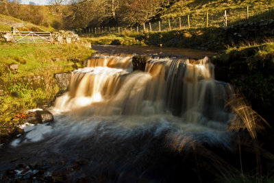 Bank top waterfalls Nr Middleton Teesdale 