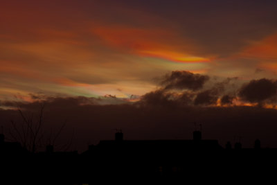 Rainbow Sunset ( Nacreous clouds ) 