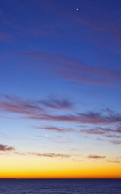 Venus chasing the moon