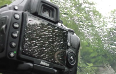 Photographing raindrops