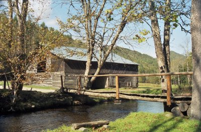 1923 Caldwell Barn - on Cataloochee Creek