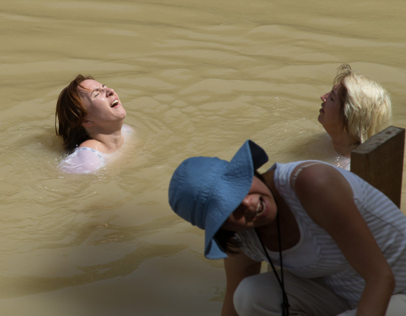 Happy baptism candidate