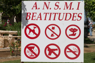 Mount of Beatitudes - no guns allowed