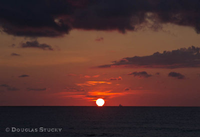 Sunrise over the Atlantic.