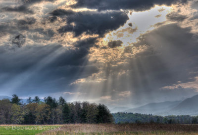 Sunburst over Cades Cove (HDR)