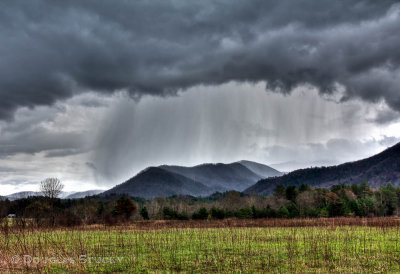 April shower over Cades Cove.