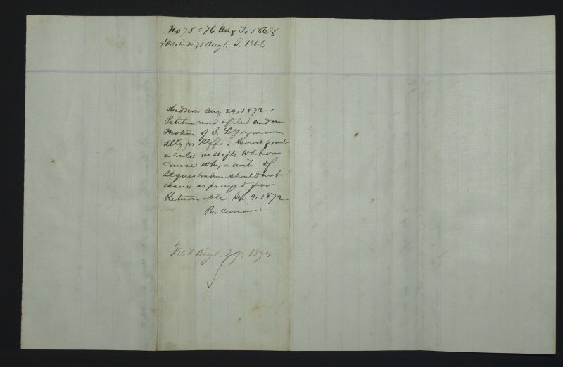  August 29 1872 - Court Petition Back