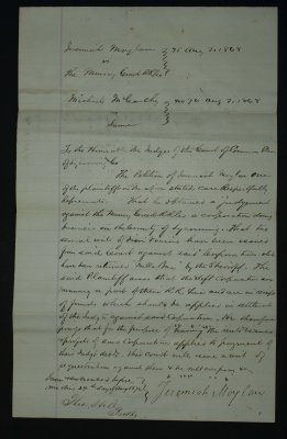 August 29, 1872 - Court Petition