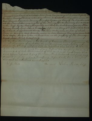 April 1871 - writ - Bottom torn off Back