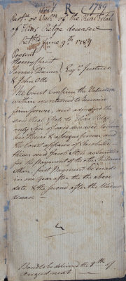 Decision of the Orphan's Court Judges - June 9, 1789
