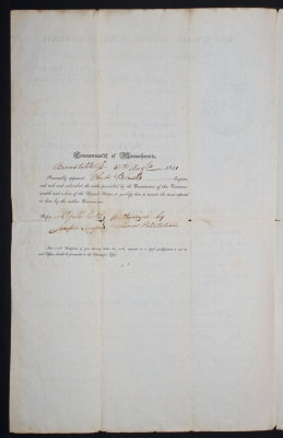 1841 Massachusetts Justice of the Peace Commision Page 2