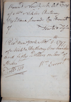 Oct. 27, 1797 - Towte & Tylee / William Everit