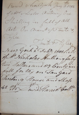 Jan. 6, 1798 - Towte & Tylee / Feb. 2, 1801 - David Harriot