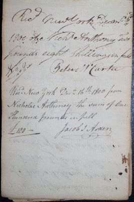 Dec. 2, 1800 - Peter M'Cartee (McCartee) / Dec. 16, 1800 - Jacob S(T) Arden