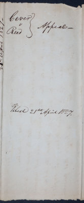 William Ceever Appeal (motion for new trial), April 21, 1827