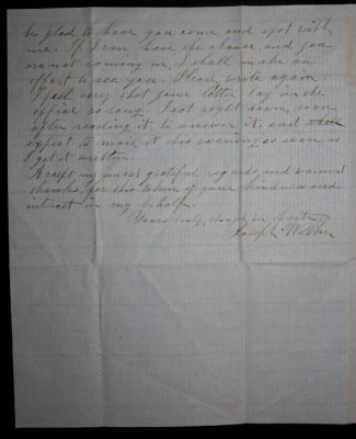 Letter - Portland Maine - Sept 29, 1853 - Joseph Walker to Unknown 