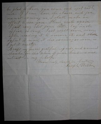 Letter - Portland Maine - Sept 29, 1853 - Joseph Walker to Unknown