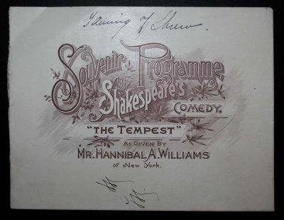 1890 Souvenir Programme of Shakespeare's Comedy The Tempest