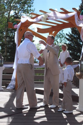 Jon greeting dad Bill Pentland