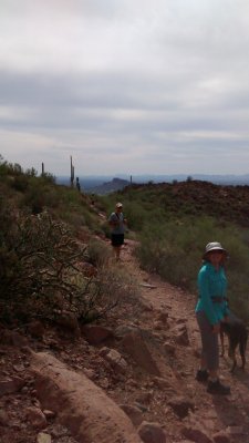Heading back down the trail