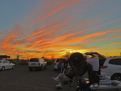 Beautiful sunset. (Telescope in front is Grant Klassen's Evolution)