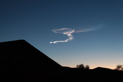 Rocket contrails from White Sands