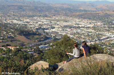 Enjoying the view from Mt. Helix