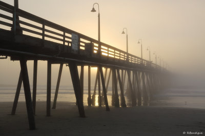 Late afternoon fog at the Imperial Beach Pier
