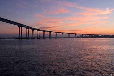 Coronado Bridge during sunset