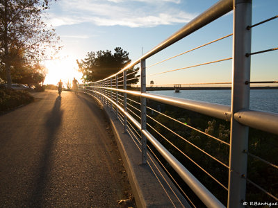 Exercising at Miramar Lake