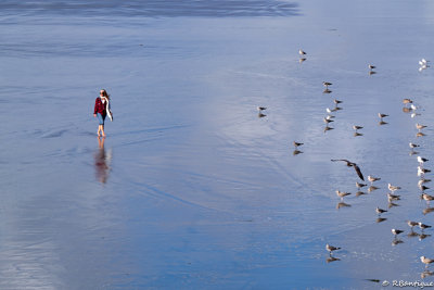 strolling on the beach