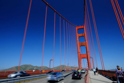On the Golden Gate bridge
