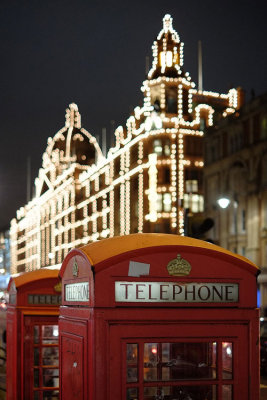 Phone booths at Harrods, December 2015