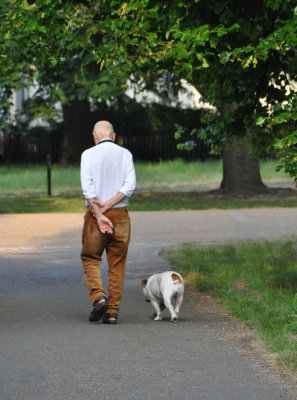 Two oldies on walk