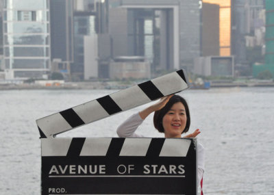 China visitor making movies