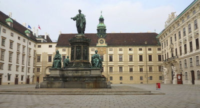 Distinctive courtyard at Hofburg Palace