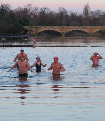 Hardy winter swimmers
