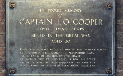 Commemoration plaque at Serpentine Cafe