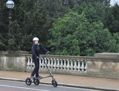 Elliptical biking over Serpentine Bridge