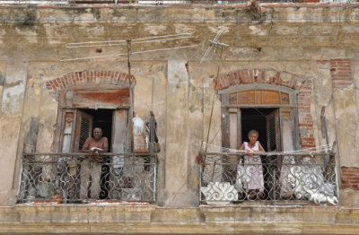 Neighbours checking street activity