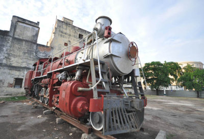 Old sugar cane train engine