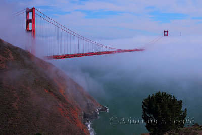 Foggy Golden Gate Bridge - San Francisco - August 2013
